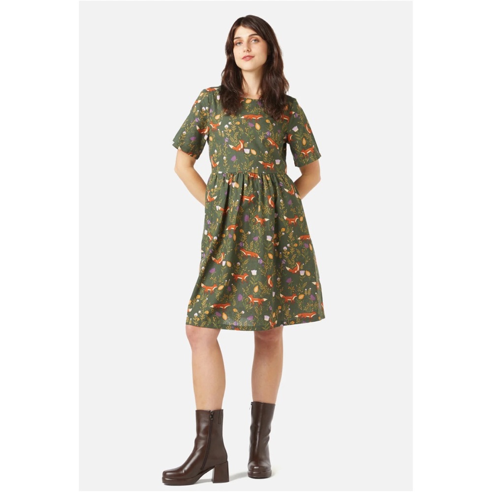 Modcloth Olive Floral Mini Dress